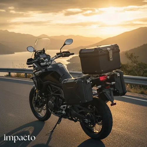 Baú Bauleto Traseiro Moto 45l Com Base Forrado Profissional