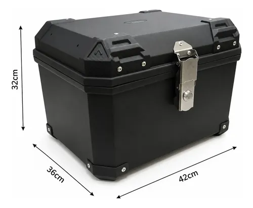 Baú Bauleto Traseiro Moto 45l Com Base Forrado Profissional