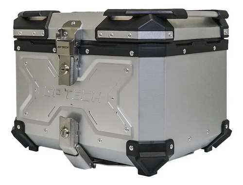 Bau moto gp tech traseiro aluminio polido x45l universal pra