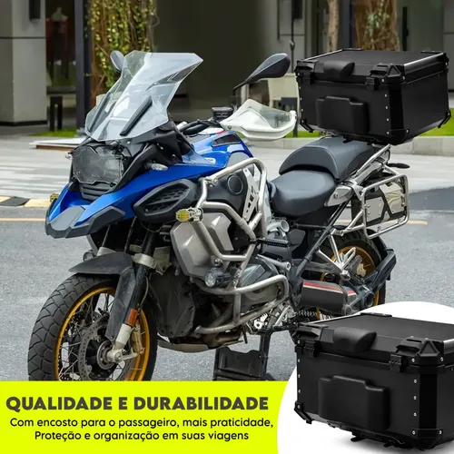Bau Para Moto 65l Alumínio Base Universal Top Case Maletero