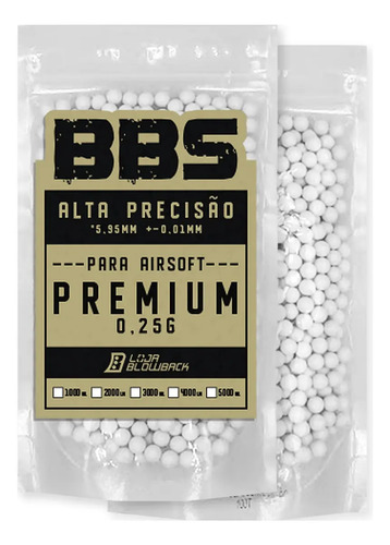 Bbs bb airsoft 025g bolinhas 6mm 1000 un loja blowback