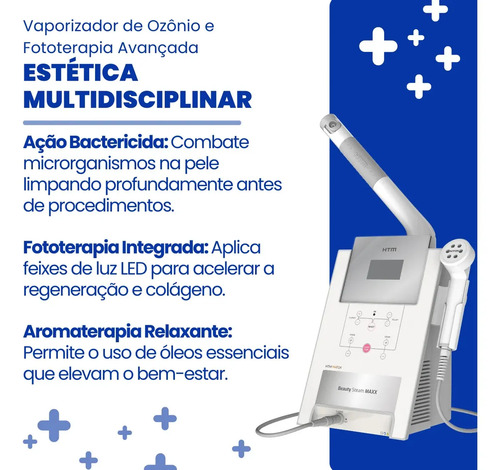 Beauty Steam Maxx Vapor Ozônio + Fototerapia Aromaterapia Cromoterapia HTM