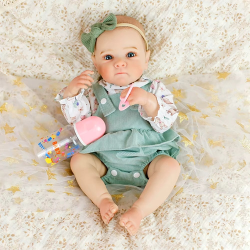 Bebe reborn ana mundo kids realista cabelo pintado