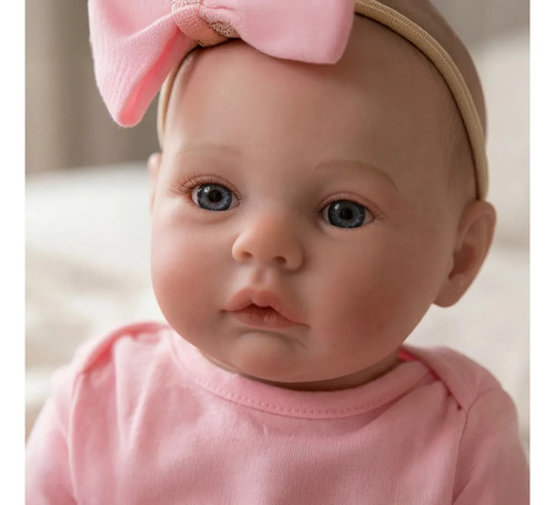 Bebê Reborn Realista Antonella Menina + Ursinho