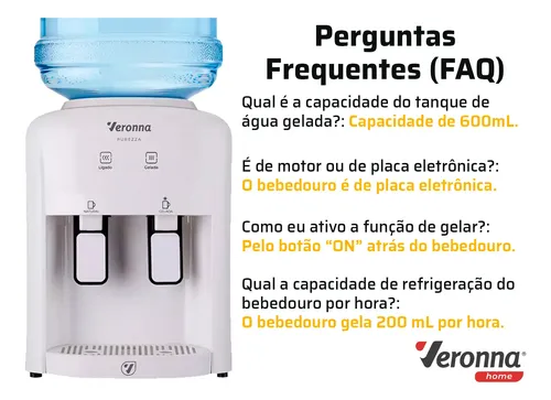 Bebedouro De Água Gelada Natural 10l/20l Eletrônico Bivolt