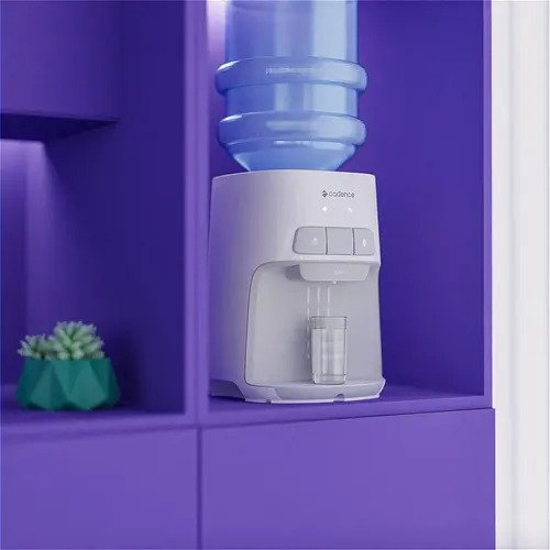 Bebedouro de mesa Cadence gela água refrigerado elétrico galão aguô BEB110 branco