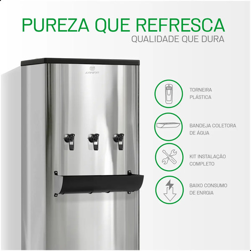 Bebedouro Industrial Refrigerador Inox 100 Litros Inox