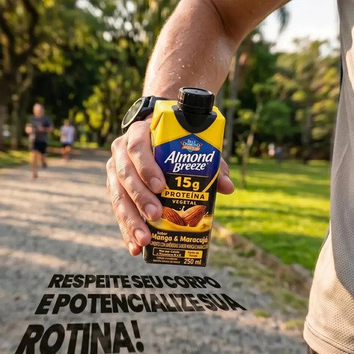 Bebida Proteica Vegana Almond Breeze Manga E Maracujá 15g Proteína Caixa Com 12