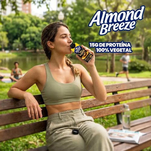 Bebida Proteica Vegana Almond Breeze Manga E Maracujá 15g Proteína Caixa Com 12