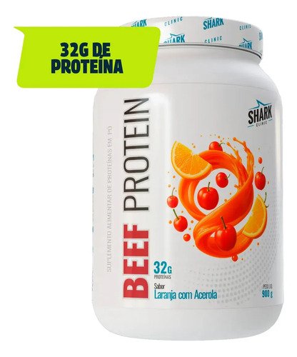 Beef Protein Zero Lactose da Shark Pro Sabor Laranja com Acerola 900g
