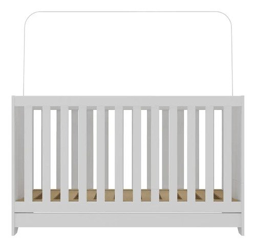 Berço 3 em 1 para Colchão 60 x 130cm vira sofá e minicama 3 anos de garantia Multimóveis Branco