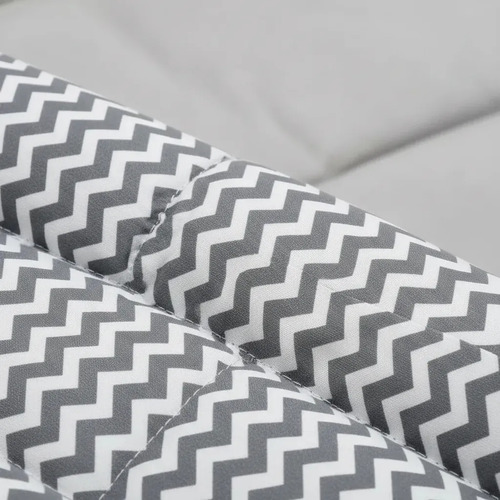 Berço Portátil Ninho Redutor Bebê + Rápido Cor ZIG ZAG CINZA