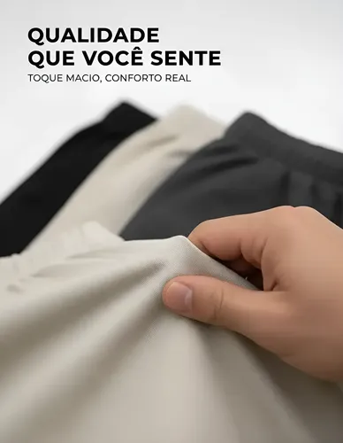 Bermuda Cargo Masculina Skate Larga C/ Elástico Short Adulto