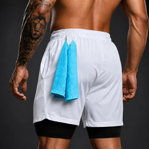 Bermuda Masculina 2 Em 1 Compressão Short Dry Fit Academia