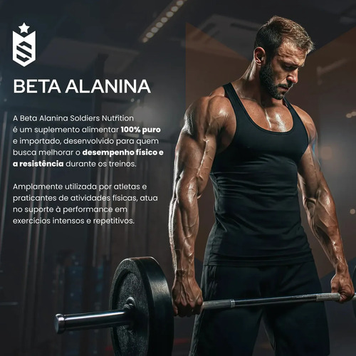 Beta Alanina 500g Suplemento em pó - Soldiers Nutrition