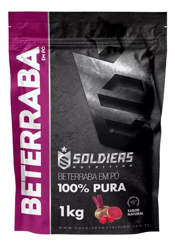 Beterraba Em Pó Desidratada 1kg 100% Pura Soldiers Nutrition Suplemento Pré Treino Performance
