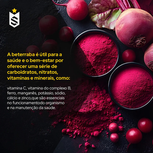 Beterraba Em Pó Desidratada 1kg 100% Pura Soldiers Nutrition Suplemento Pré Treino Performance