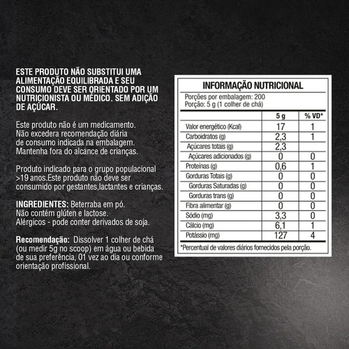Beterraba Em Pó Desidratada 1kg 100% Pura Soldiers Nutrition Suplemento Pré Treino Performance