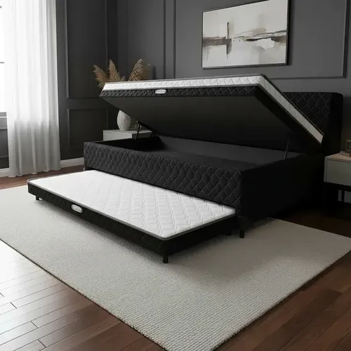 Bicama box bau solteiro c colchao de espuma cama auxiliar
