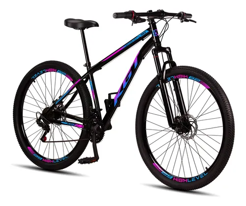 Bicicleta Aro 29 Aço Carbono Freios A Disco Suspensão 21 Vel