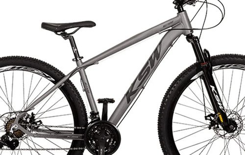 Bicicleta Aro 29 Ksw Xlt 100 24 Marchas Alumínio Freio Disco Cinza/preto 17