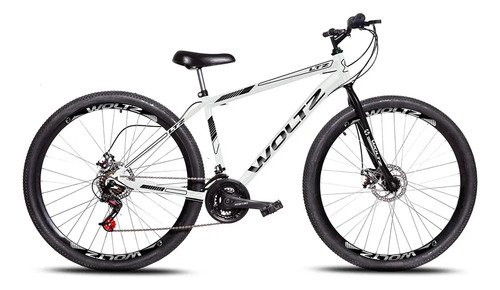 Bicicleta Aro 29 Woltz Ltz 21 Marchas Freios Mecânicos Cor Branco Tamanho Do Quadro 17