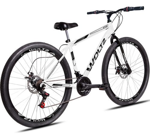 Bicicleta Aro 29 Woltz Ltz 21 Marchas Freios Mecânicos Cor Branco Tamanho Do Quadro 17