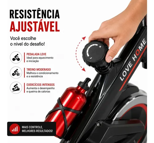 Bicicleta Bike Ergométrica 6kg Ajustável Resistente Academia