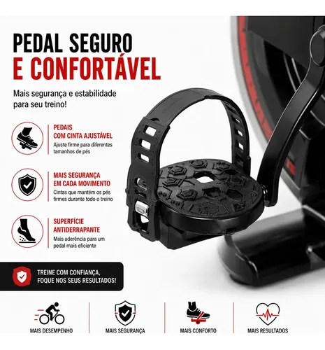 Bicicleta Bike Ergométrica 6kg Ajustável Resistente Academia