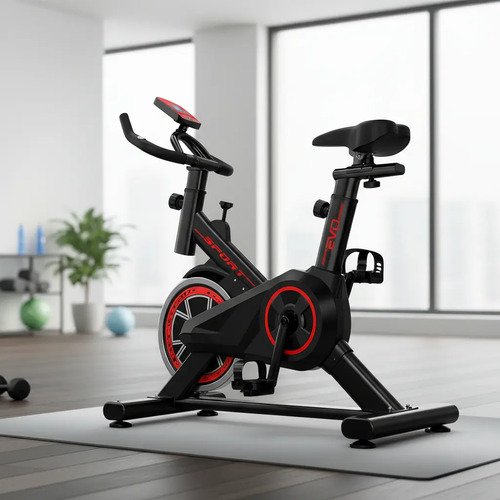 Bicicleta Bike Spinning Exercício Fitness Ergométrica Evo Cor Preto/vermelho