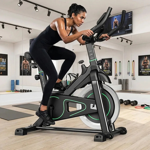 Bicicleta de spinning ergometrica silencioso resistencia aju