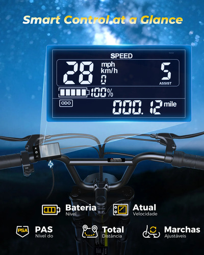 Bicicleta Elétrica Adultos Xroymexroy Eb5max 50km/h 1000wapp