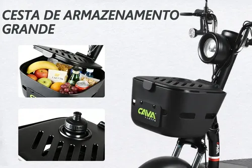 Bicicleta Elétrica Cavalletta C3 Removível Lítio 75km 800w