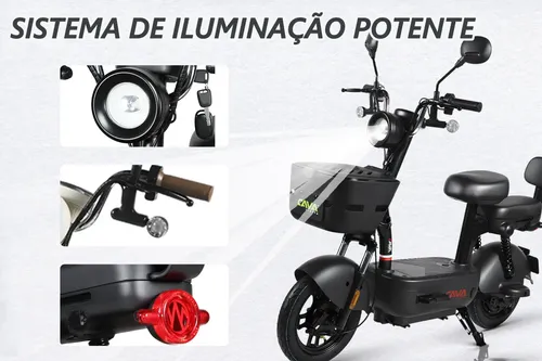 Bicicleta Elétrica Cavalletta C3 Removível Lítio 75km 800w