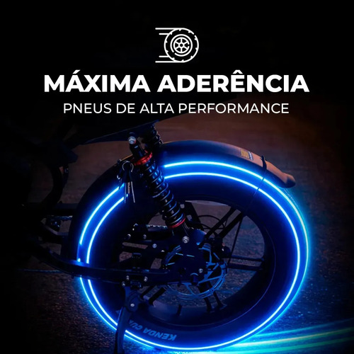 Bicicleta Elétrica Inow V40 Pro 1000w Autonomia 60km Navy Blue