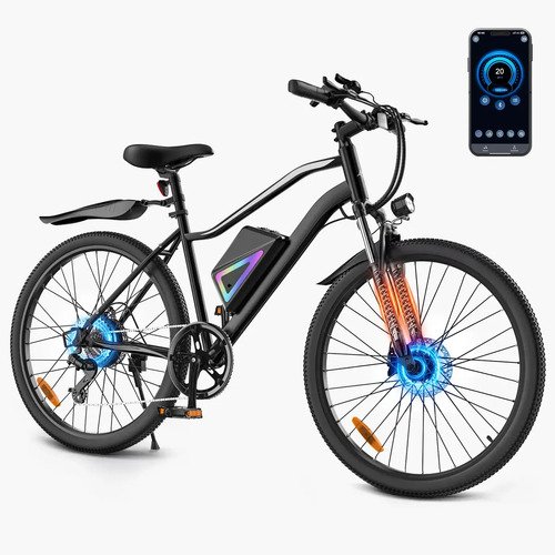 Bicicleta Elétrica Xroymexroy EB3 26" 750W com Bateria 36V, Autonomia 40km, Suspensão Dianteira, Shimano 7 Marchas e APP