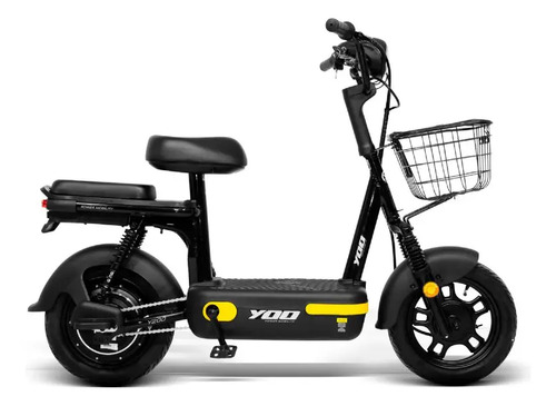 Bicicleta Elétrica Yoo Mobility Y200 350W Aro 14 Autonomia 20km Preto
