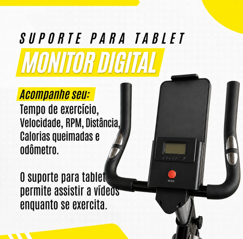 Bicicleta Ergométrica 15kg Bike Spinning Profissional 15kg