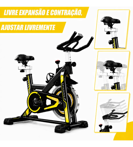 Bicicleta Ergométrica 15kg Bike Spinning Profissional 15kg