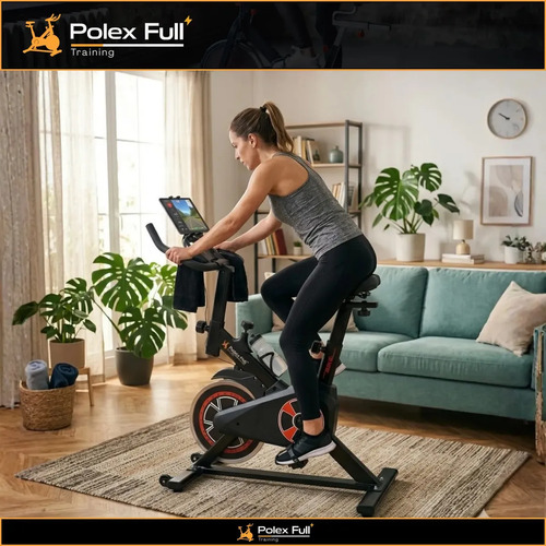 Bicicleta Ergométrica Academia Spinning Preto E Vermelho - Polex Full Training
