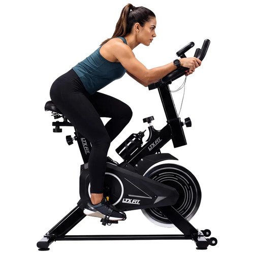 Bicicleta Ergométrica Bike Spinning 6kg de inércia Fitness Preto Ltx Fit Para Cardio E Musculação PANTHER-X