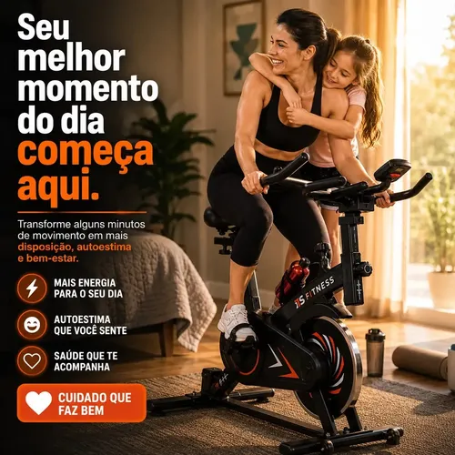 Bicicleta Ergometrica Bike Spinning Academia Fitness Ginastica Roda Inercia 8kg Its Profissional Aparelho Cardio Treino Em Casa Vertical Residencial