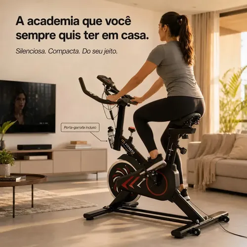 Bicicleta Ergometrica Bike Spinning Academia Fitness Ginastica Roda Inercia 8kg Its Profissional Aparelho Cardio Treino Em Casa Vertical Residencial