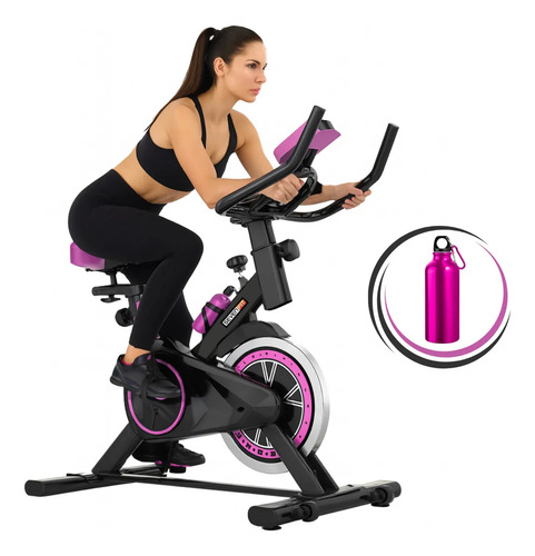 Bicicleta ergometrica bike spinning garrafa 6kg sensacao ine