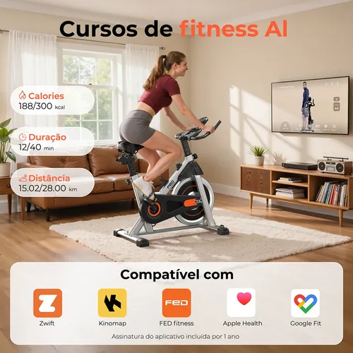 Bicicleta Ergometrica Bike Spinning Inércia 11kg 002