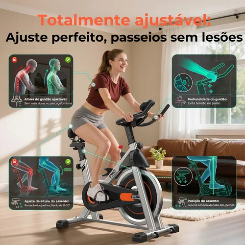 Bicicleta Ergometrica Bike Spinning Inércia 11kg 002