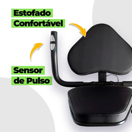 Bicicleta Ergométrica Horizontal Magnética Winnek Monitor Digital 8 Niveis de ajustes Sensor de pulsaçao Pedal com Cinta Ajustavel