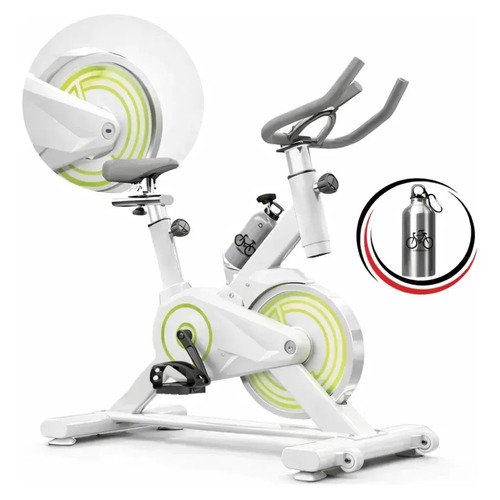 Bicicleta Ergométrica Meta Parts Spinning X11 Cor Branca Com Garrafinha Brusfit