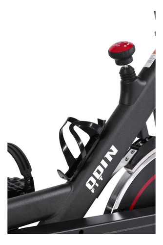 Bicicleta Ergométrica Para Spinning Mecanica 6kg Odin Fit Cor Preto e Vermelho