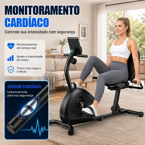 Bicicleta Ergométrica Reclinada Com Controle Magnético